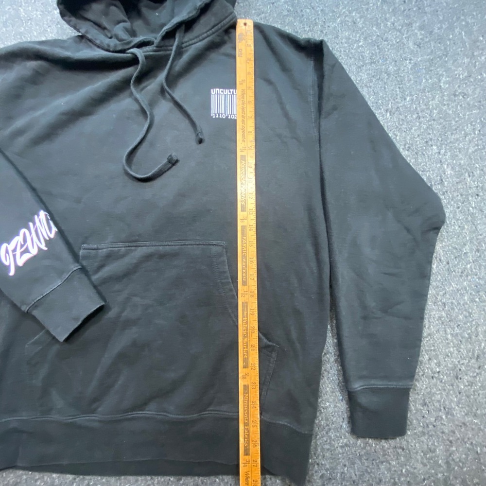 Uncultured Izumi Anime Streetwear Mens Large Black Graphic Pullover Hoodie L - Picture 9 of 11